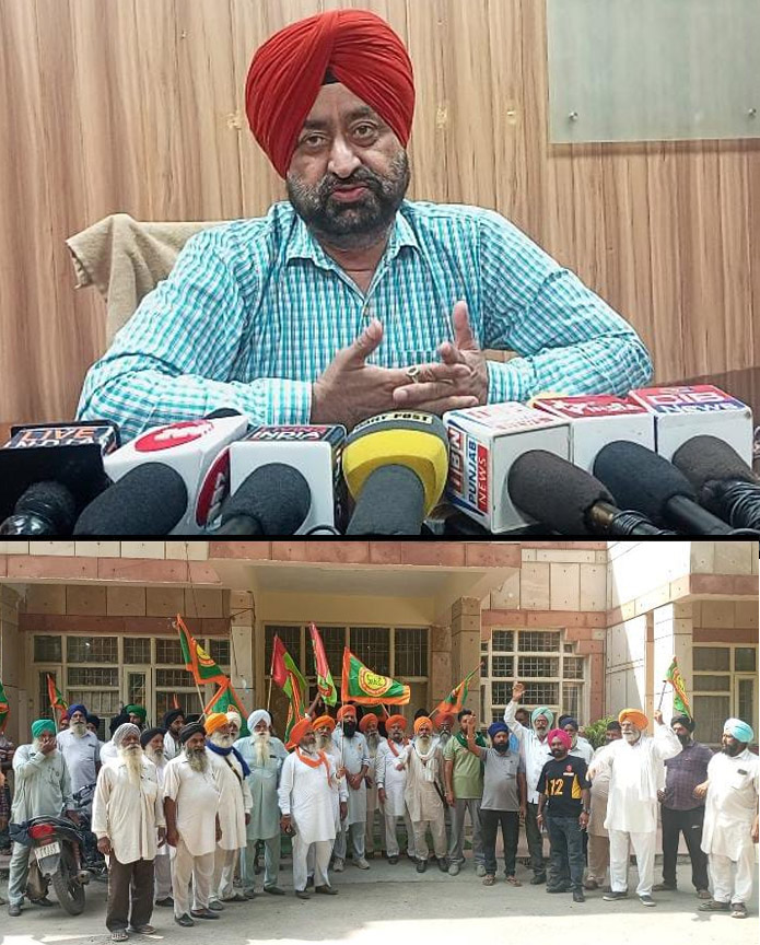 Market committee office surrounded by farmers due to non-lifting of paddy.